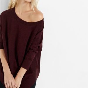 NWT Express Marled Extreme Circle Hem Tunic - Red